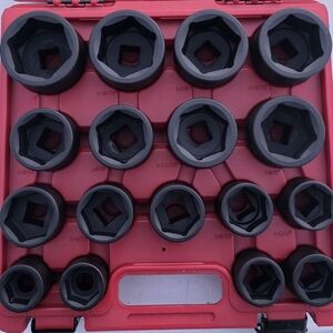 NEW NAPA Professional 17pc 3/4" Drive SAE Impact SRed Case with Black Socket Set